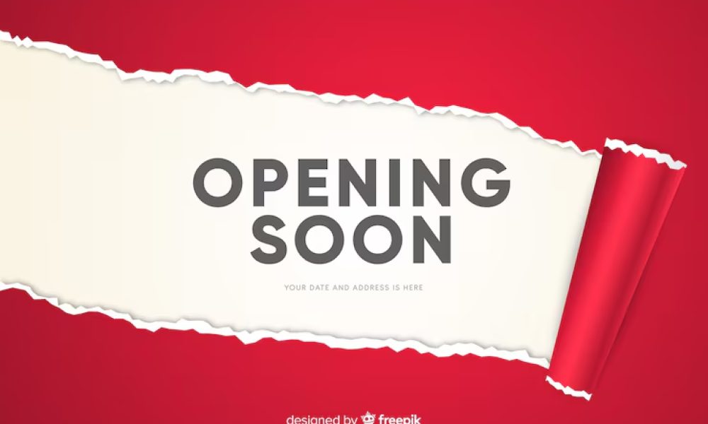 red-paper-opening-soon-background-realistic-design_52683-20483